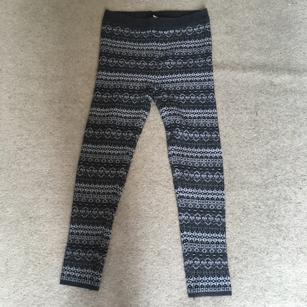 Heart N Crush Gray Patterned Leggings